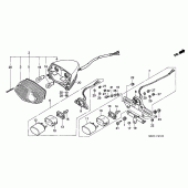 Схема вузла: Задній ліхтар (Стоп-сигнал) (1) для Honda VT600 Shadow VLX