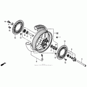 Схема узла: Переднее колесо 1100 для Honda ST1100 Pan-European