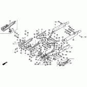 Схема узла: Выхлопная система для Honda GL1500 Gold Wing Aspencade