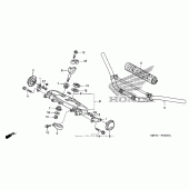 Схема вузла: Верхня траверса & Кліпон керма 1 для Honda CRF450 CRF450X