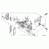 Схема узла: Задний тормозной суппорт для Honda GL1800 Gold Wing