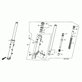Схема узла: Вилка передней оси (XL1000V) для Honda XL1000V Varadero