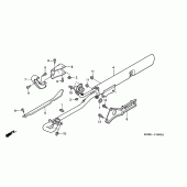 Схема вузла: Вихлопна система для Honda VT125 Shadow