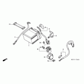Схема вузла: Акумулятор для Honda CRF450 CRF450X