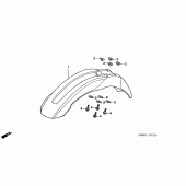 Схема вузла: Переднє крило для Honda XR650