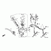 Схема вузла: Перед. гальмівний циліндр (2) для Honda CB600F 599