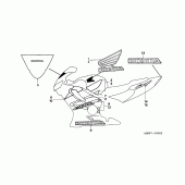 Схема вузла: Наклейки (3) для Honda CBR600 CBR600F