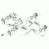 Схема узла: Поворотники для Honda VT600 Shadow VLX Deluxe