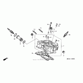Схема вузла: Головка циліндра (rr.) Для Honda VTX1300