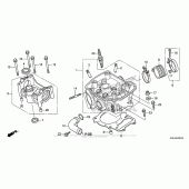 Схема вузла: Головка циліндра для Honda CRF150 CRF150RB