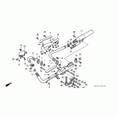 Схема вузла: Вихлопна система (VT1100C2) для Honda VT1100 Shadow ACE