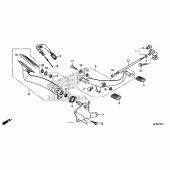 Схема вузла: Pedal (2) для Honda VT1300 Interstate