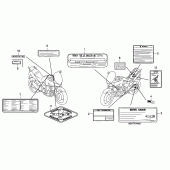 Схема вузла: Інформаційні наклейки для Honda CBF600