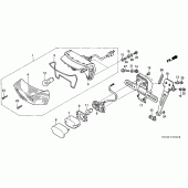 Схема узла: Стоп сигнал/license light для Honda XR125