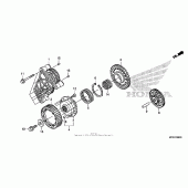 Схема узла: Привод стартера для Honda ST1300 Pan-European