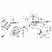 Схема вузла: Паливний бак для Honda CR250