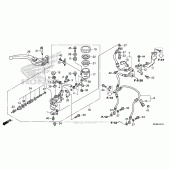 Схема узла: Тормозной цилиндр переднего тормозаr (2) для Honda CBR1000 CBR1000RR (ABS) Fireblade