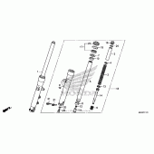 Схема узла: Front fork (2) для Honda VT750 Shadow Spirit