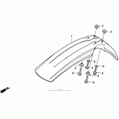 Схема узла: Переднее крыло для Honda XR250