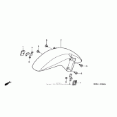 Схема вузла: Переднє крило для Honda VTR1000 Superhawk