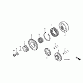 Схема узла: Привод стартера для Honda XL125 Varadero