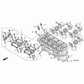 Схема вузла: Головка циліндра для Honda CBF1000