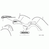 Схема вузла: Emblem для Honda VTX1800