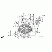 Схема вузла: Головка циліндра для Honda XR250