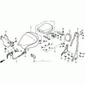 Схема вузла: Сидіння для Honda GL1500 Valkyrie