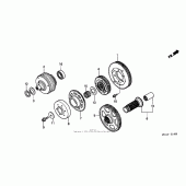 Схема узла: Primary drive gear для Honda GL1800 Gold Wing