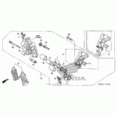 Схема вузла: Right передній гальмівний супорт для Honda VFR800 Interceptor