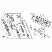 Схема узла: Задняя подвеска (2) для Honda CR250