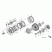 Схема вузла: Зчеплення для Honda VT750 Shadow ACE