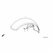 Схема вузла: Переднє крило для Honda VT600 Shadow VLX Deluxe