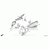 Схема вузла: Бічний обтічник для Honda GL1800 Gold Wing Valkyrie