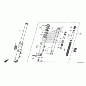 Схема вузла: Вилка передньої осі для Honda CB1100