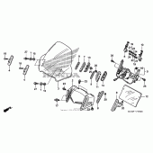 Схема вузла: Windscreen для Honda ST1300 Pan-European Police