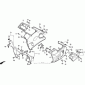 Схема вузла: Нижній бічний обтічник (91-94) для Honda CBR600 CBR600F2