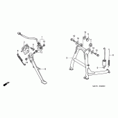 Схема узла: Подставка для Honda CBR1100XX Blackbird