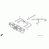 Схема вузла: Дросельна заслонка (TUBING) для Honda CBR600 CBR600F