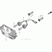 Схема вузла: Задній ліхтар (Стоп-сигнал) для Honda CBR600 CBR600F3