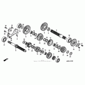 Схема узла: Трансмиссия для Honda VT750 Shadow Spirit