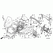 Схема вузла: Front cover для Honda FSC600 Silver Wing