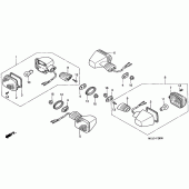 Схема вузла: Поворотники (1) для Honda CBR900RR CBR929RR Fireblade