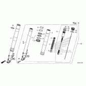 Схема вузла: Вилка передньої осі для Honda CBR600