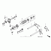 Схема узла: Копирный вал & Вилки & Вал переключения для Honda CBR1000 CBR1000RR Fireblade