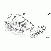 Схема узла: Задний фонарь (Стоп-сигнал) для Honda GL1800 Gold Wing F6B Bagger