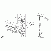 Схема вузла: Передній гальмівний циліндр (VT1100CS / CT) для Honda VT1100 Shadow