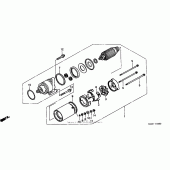 Схема узла: Стартер электрический для Honda GL1500 Valkyrie Deluxe