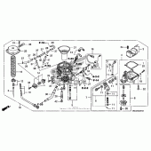 Схема узла: Carburetor (ac/2ac) для Honda VT750 Shadow Aero